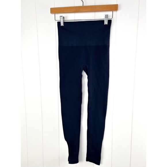 Spanx Look At Me Now Seamless Side Ankle Zip Leggings Midnight Navy Blue S - Picture 2 of 8